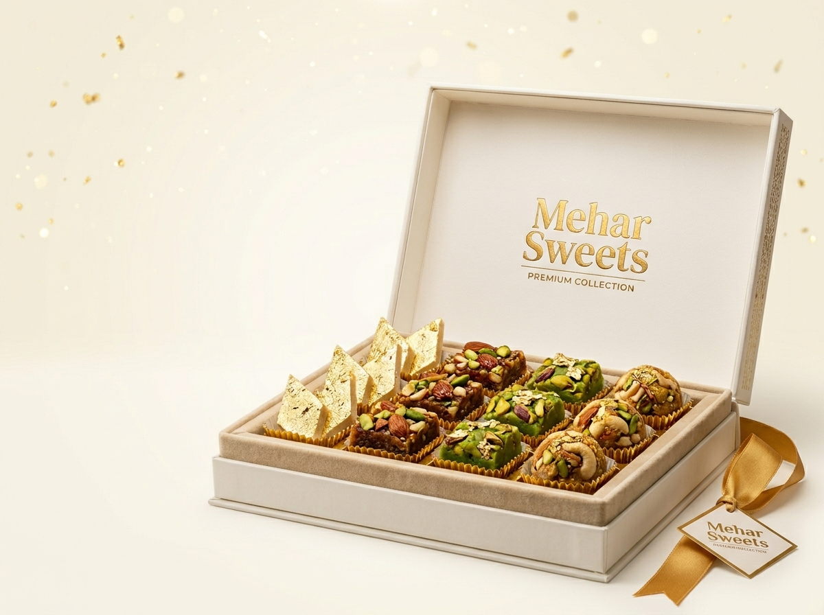 Premium Mix Sweets Collection - Handcrafted Indian desserts gift box